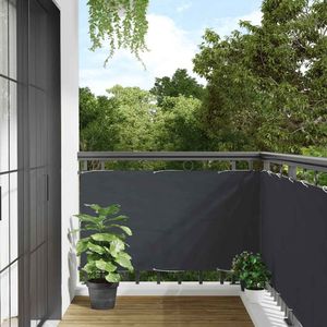 vidaXL Balkonscherm 700x120 cm PVC antracietkleurig