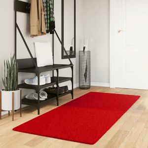 vidaXL Vloerkleed OVIEDO laagpolig 80x200 cm rood