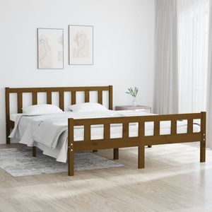 VidaXL Bedframe Massief Hout Honingbruin 120x200 cm