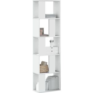 vidaXL Boekenkast 5-laags 45x23,5x162,5 cm bewerkt hout wit