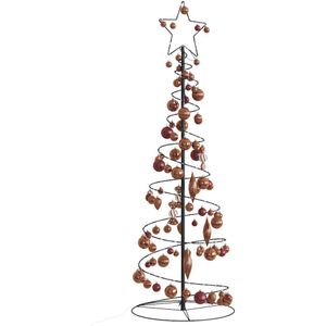 vidaXL LED-kerstboom met kerstballen 100 LED's warm wit 150 cm