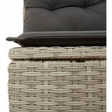 vidaXL - 7-delige - Loungeset - met - kussens - poly - rattan - lichtgrijs
