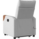 vidaXL Sta-op-massagestoel elektrisch verstelbaar stof wolk grijs