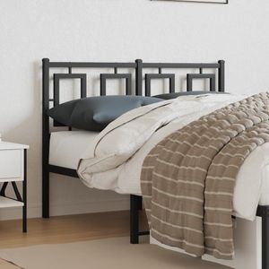 vidaXL Hoofdbord 120 cm metaal zwart