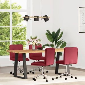 vidaXL Eetkamerstoelen 4 st kunstleer wijnrood