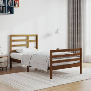 VidaXL Bedframe Massief Hout Honingbruin 90x200 cm