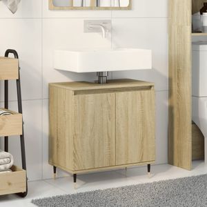 vidaXL Badkamerkast 58x33x60 cm bewerkt hout sonoma eikenkleurig