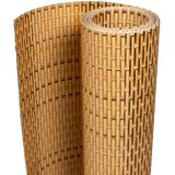 vidaXL Balkonscherm 300x100 cm poly rattan lichtbruin