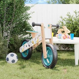 vidaXL Loopfiets voor kinderen blauw met print