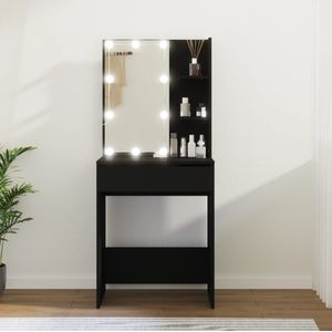 vidaXL Kaptafel met LED-verlichting 60x40x140 cm zwart