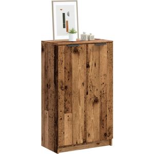 vidaXL Schoenenkast 59x35x100,5 cm bewerkt hout oud houtkleurig