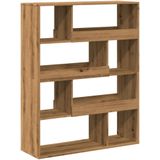 vidaXL Kamerscherm 100x33x125,5 cm bewerkt hout artisanaal eikenkleur