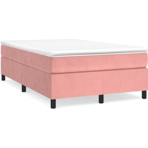 vidaXL - Boxspring - met - matras - fluweel - rozex190 - cm