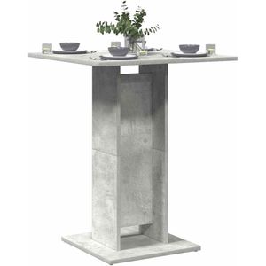 vidaXL Bistrotafel 60x60x75 cm bewerkt hout betongrijs