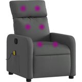 vidaXL Massagestoel verstelbaar stof donkergrijs