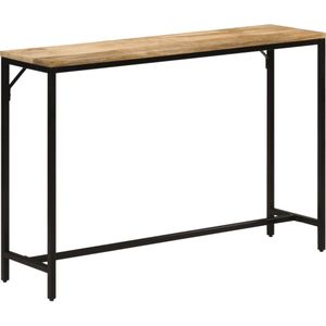 vidaXL Wandtafel 110x30x75 cm massief ruw mangohout en ijzer