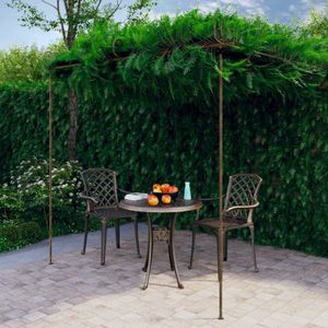 VidaXL Tuinpergola 3x3x2,5 m - IJzer Antiekbruin