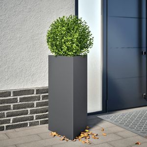 vidaXL Plantenbakken 2 st driehoek 40x34,5x70 cm staal antracietkleur