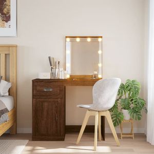 VidaXL-Kaptafel-met-LED-verlichting-90x42x132,5-cm-bruin-eikenkleur