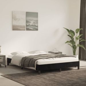 vidaXL Bedframe zonder matras 140x200 cm fluweel zwart