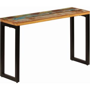 vidaXL Wandtafel 120x35x76 cm massief gerecycled hout en staal