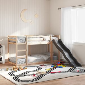 vidaXL Stapelbed met glijbaan en ladder massief grenenhout 90x200 cm