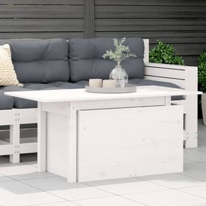 vidaXL Tuintafel 100x50x75 cm massief grenenhout wit