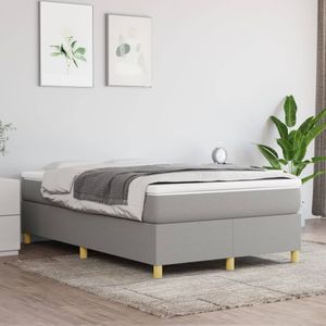 vidaXL-Boxspring-met-matras-stof-lichtgrijs-120x200-cm