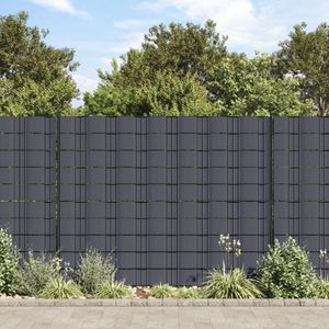 VidaXL Tuinscherm 70x0,19m PVC Donkergrijs - Duurzaam en stijlvol tuinscherm