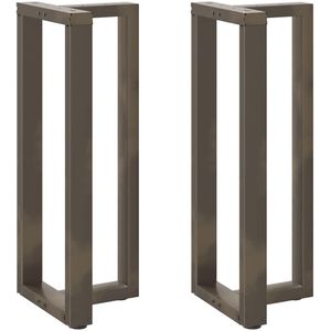 vidaXL Bartafelpoten 2 st T-vormig 50x35x(100-101) cm staal naturel