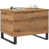 vidaXL Salontafel 60x44,5x45 cm bewerkt hout artisanaal eikenkleurig