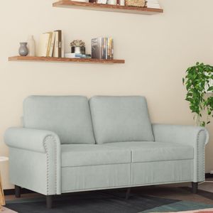 vidaXL Tweezitsbank 120 cm fluweel lichtgrijs