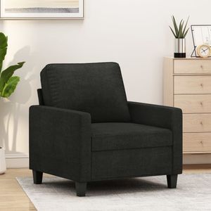 vidaXL Fauteuil 60 cm stof zwart