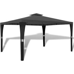 vidaXL - Prieel - met - dak - 3x4 - m - donkergrijs