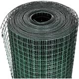 vidaXL Kippengaas 10x1 m gegalvaniseerd staal met PVC-coating groen