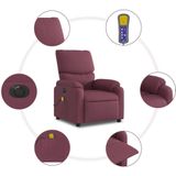 vidaXL Massagestoel elektrisch verstelbaar stof paars