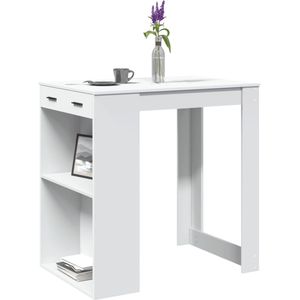 vidaXL Bartafel 102x70x103,5 cm bewerkt hout wit