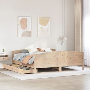 vidaXL Bedframe zonder matras massief grenenhout 180x200 cm