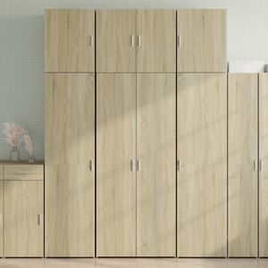 vidaXL Hoge kast 80x42,5x249 cm bewerkt hout sonoma eikenkleurig