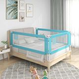 vidaXL Bedhekje peuter 120x25 cm stof blauw