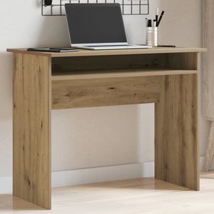 vidaXL - Bureaux50x74 - cm - bewerkt - hout - artisanaal - eikenkleur