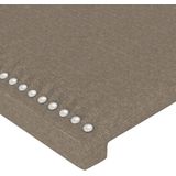 vidaXL Hoofdbord met randen 83x23x78/88 cm stof taupe