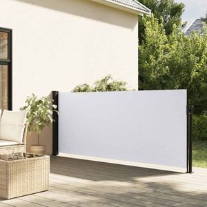 vidaXL Windscherm uittrekbaar 140x500 cm wit