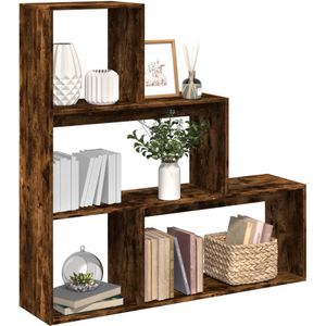 vidaXL Kamerscherm / boekenkast 123x29x123 cm hout gerookt eiken