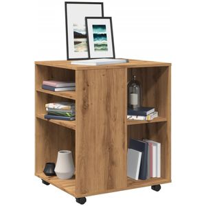 vidaXL Rolkast 60x53x72 cm bewerkt hout artisanaal eikenkleurig