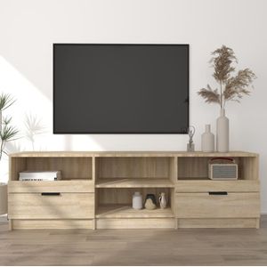 VidaXL TV-meubel 150x33,5x45 cm - Bewerkt Hout - Sonoma Eikenkleurig