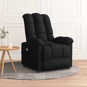 vidaXL Massagestoel stof zwart