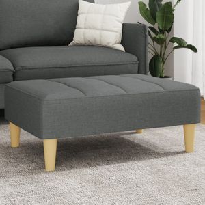vidaXL Voetenbank 77x55x31 cm stof donkergrijs