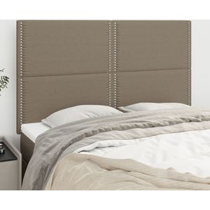 VidaXL Hoofdborden - Set van 4 - 72x5x78/88 cm - Stof Taupe