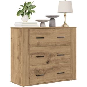 vidaXL Dressoir 80x33x70 cm bewerkt hout artisanaal eikenkleurig